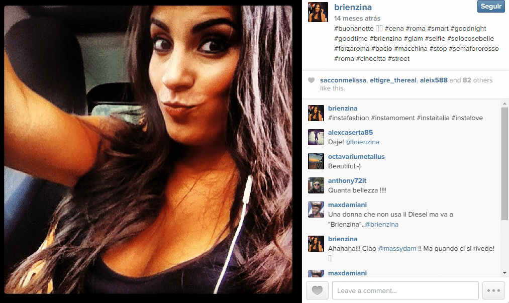 Rudi Garcia e Francesca Brienza estão namorando e revelaram nas redes sociais o relacionamento, após serem flagrados por paparazzi - Reprodução/Instagram