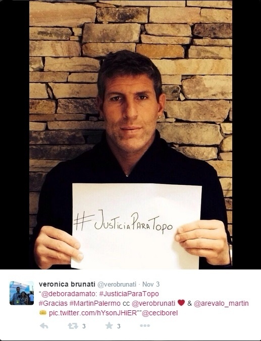 Palermo faz protesto pela morte de argentino - Reprodução/Twitter