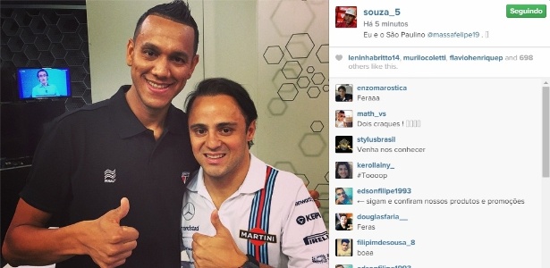Souza e Felipe Massa comentaram a aposentadoria de Ceni no Bem, Amigos! - Reprodução/Instagram