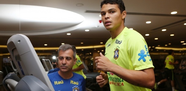 Thiago Silva treina na academia do hotel em que a seleção está hospedada em Istambul - Rafael Ribeiro/CBF