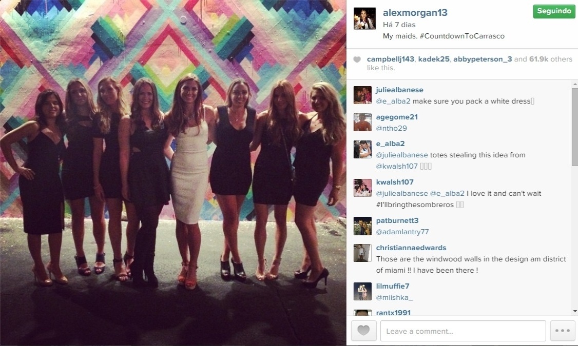 Alex Morgan curte despedida de solteira com suas amigas - Reprodução/Instagram