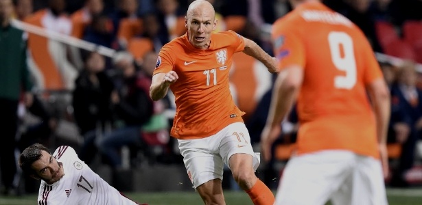 Lesionado, Robben será desfalque da seleção holandesa na busca pela classificação - JOHN THYS/AFP PHOTO