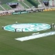 Símbolo do Palmeiras é colocado no centro da Arena Palestra - Danilo Lavieri/UOL