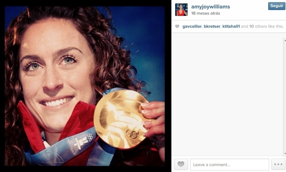Amy Williams, campeã olímpica de skeleton - Reprodução/Instagram