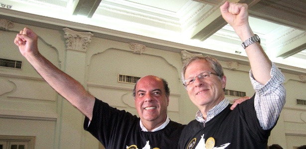 Carlos Eduardo Pereira (dir.) liderou negociações para volta do Botafogo ao Ato Trabalhista - Vitor Silva/SSPress
