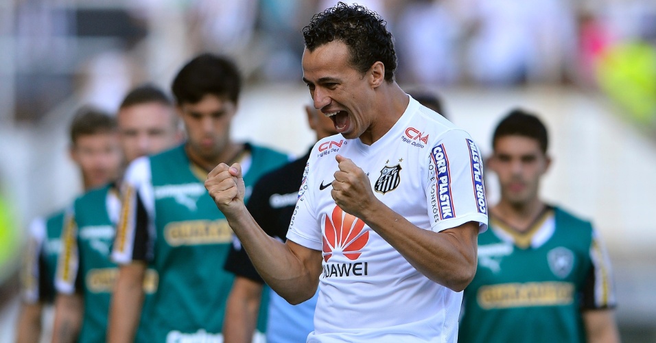 Leandro Damiao do Santos comemora seu gol durante partida contra o Botafogo pelo Campeonato Brasileiro