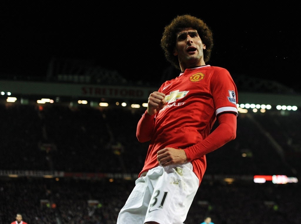 Fellaini comemora seu gol pelo Manchester United - PETER POWELL / EFE