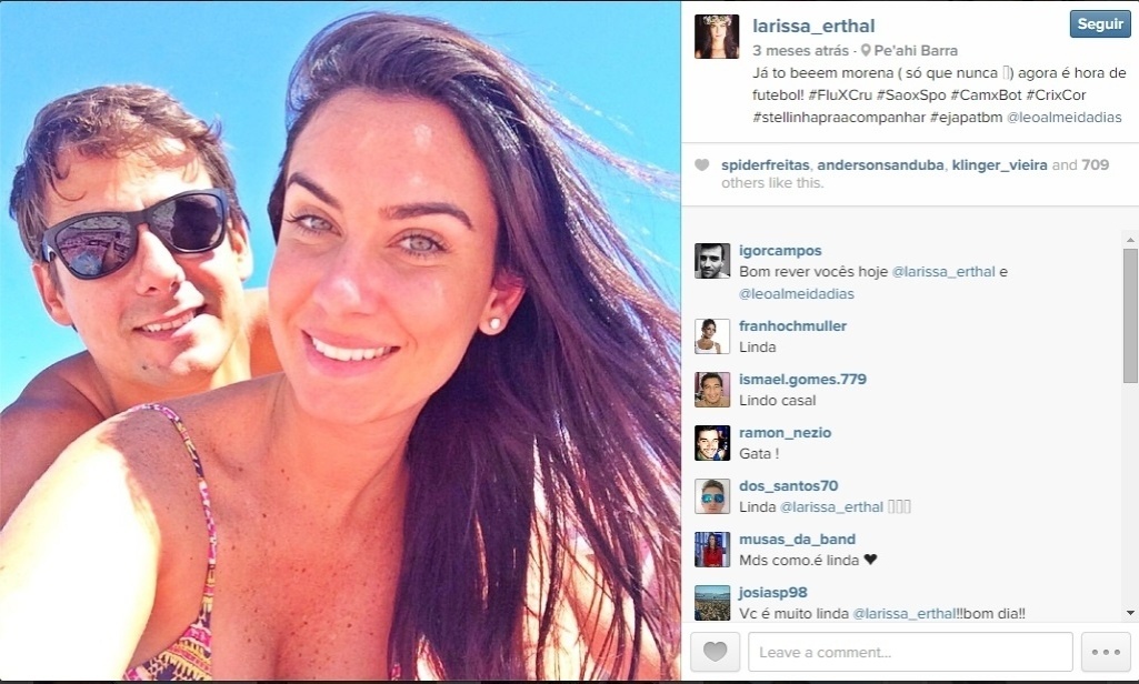 Larissa Erthal é apresentadora do Jogo Aberto Rio e Terceiro Tempo - Reprodução/Instagram