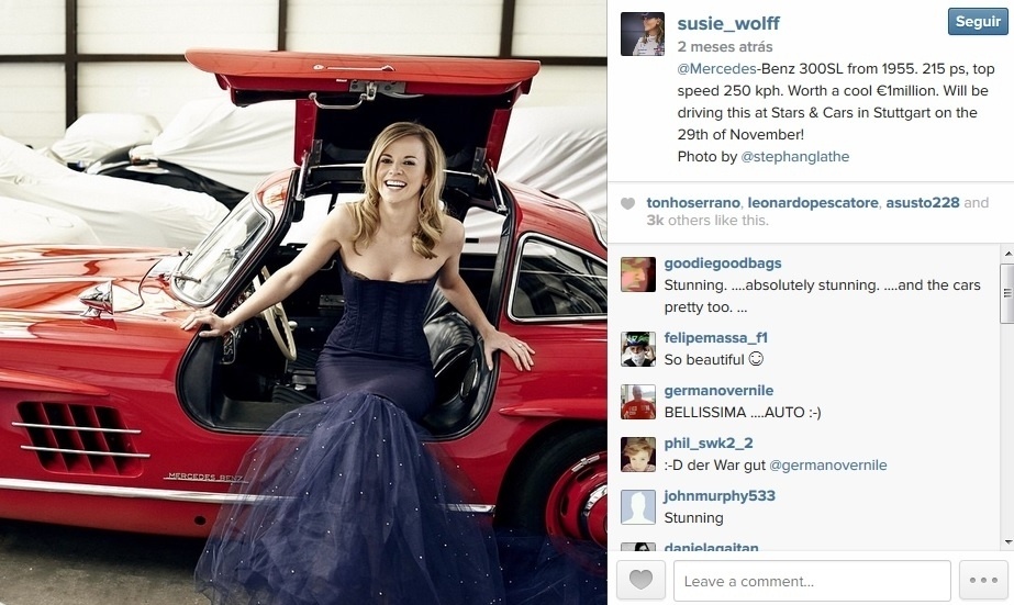 Susie Wolff, piloto de testes da Williams - Reprodução/Instagram