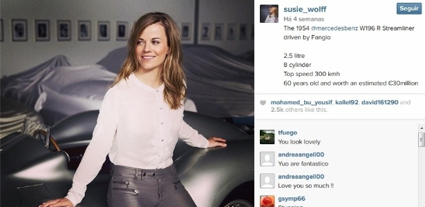 Susie Wolff corre em monopostos desde 2002. Em 2011, casou-se com Toto Wolff - Reprodução/Instagram