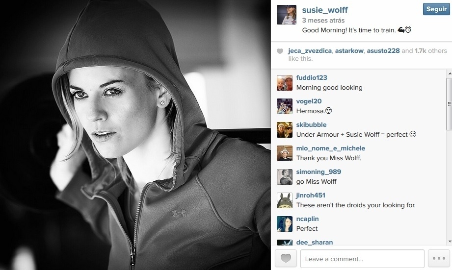 Susie Wolff, piloto de testes da Williams - Reprodução/Instagram