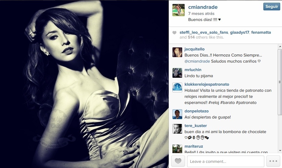 Camila Andrade, ex-Miss Chile e apresentadora - Reprodução/Instagram