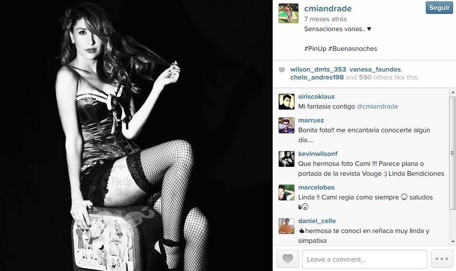 Camila Andrade, ex-Miss Chile e apresentadora - Reprodução/Instagram