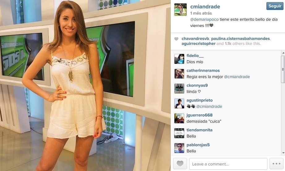 Camila Andrade, ex-Miss Chile e apresentadora - Reprodução/Instagram