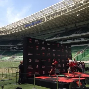Lyoto Machida e CB Dollaway participam de treino aberto do UFC no Allianz Parque - undefined