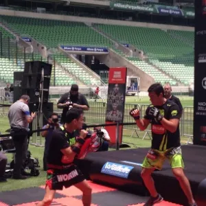 Lyoto Machida e CB Dollaway participam de treino aberto do UFC no Allianz Parque - undefined