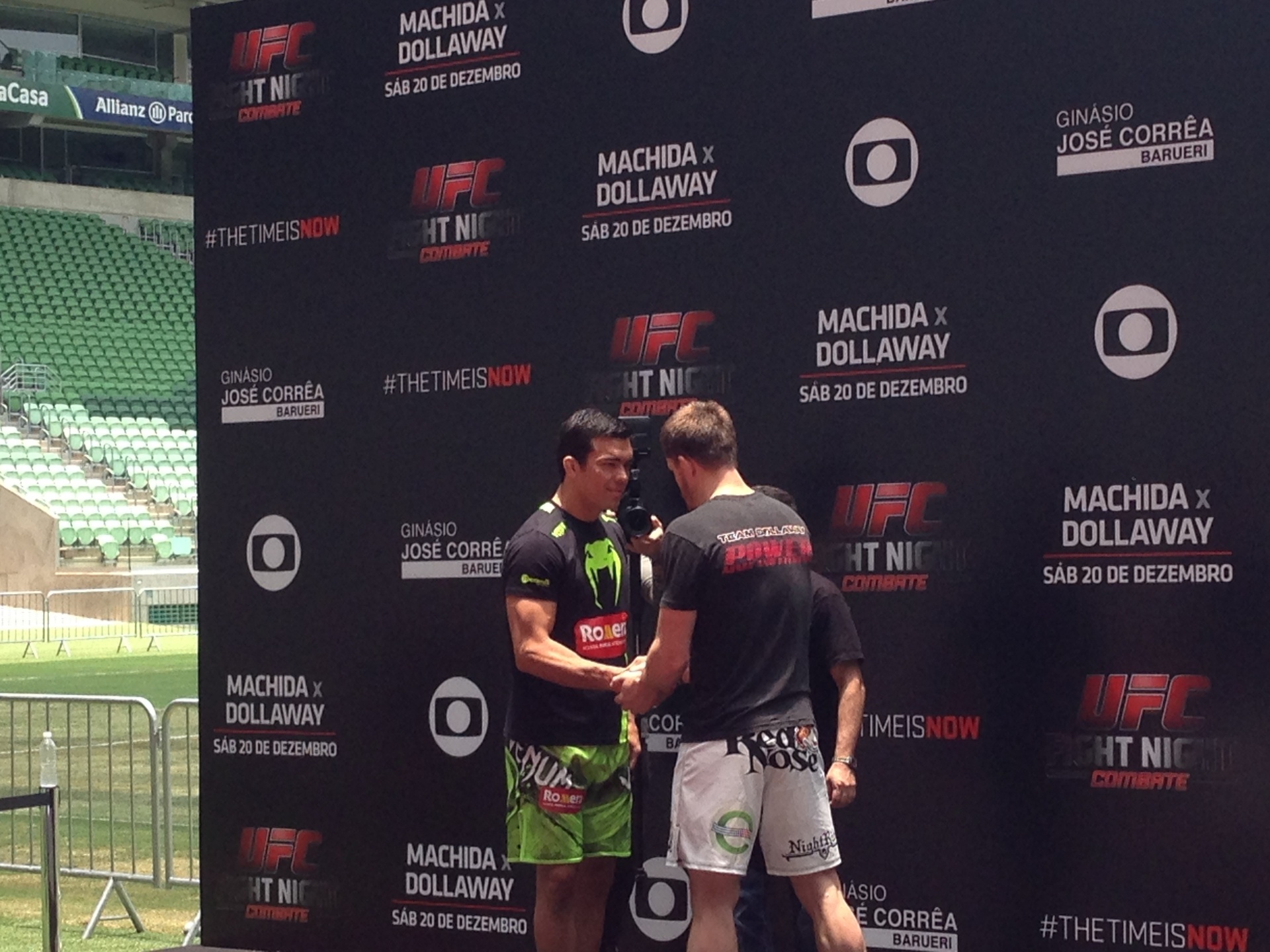 Lyoto Machida e CB Dollaway participam de treino aberto do UFC no Allianz Parque - undefined