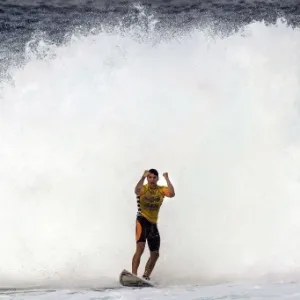 Medina vibra após garantir vaga nas quartas de final do Mundial - AFP PHOTO / KENT NISHIMURA