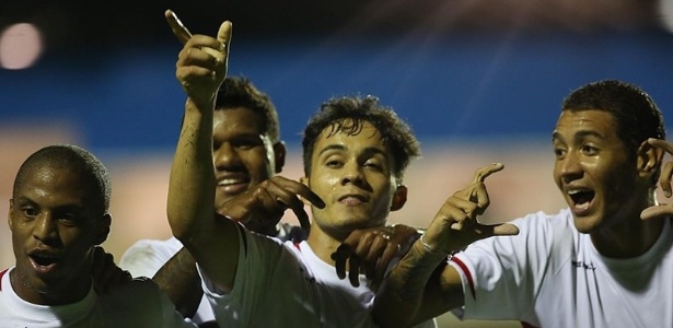 Jogadores do São Paulo comemoram gol contra o São Raimundo - Rubens Chiri/saopaulofc.net  