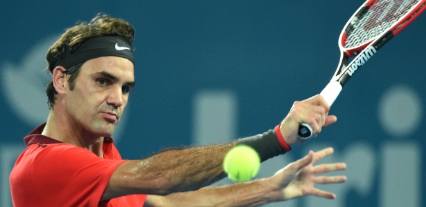 Roger Federer passou com dificuldade na estreia no Torneio de Brisbane - AFP PHOTO / Saeed KHAN