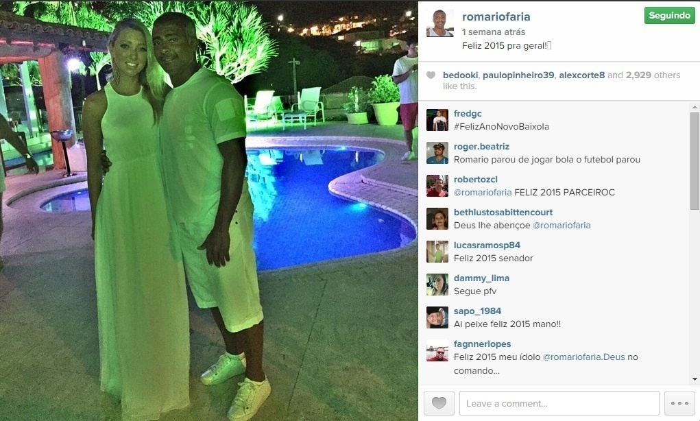 Dixie Pratt é a nova namorada de Romário - Reprodução/Instagram