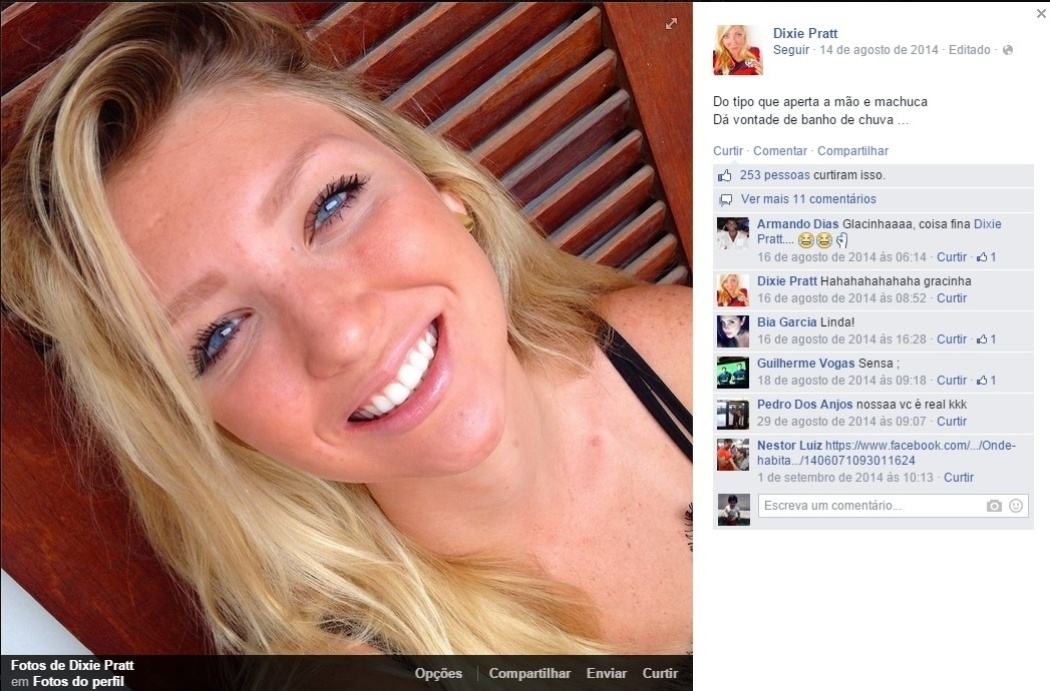 Dixie Pratt é a nova namorada de Romário - Reprodução/Instagram