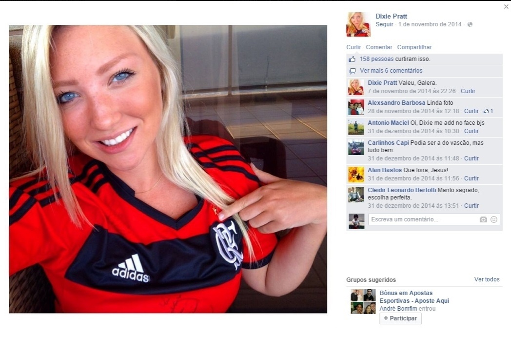 Dixie Pratt é a nova namorada de Romário - Reprodução/Instagram