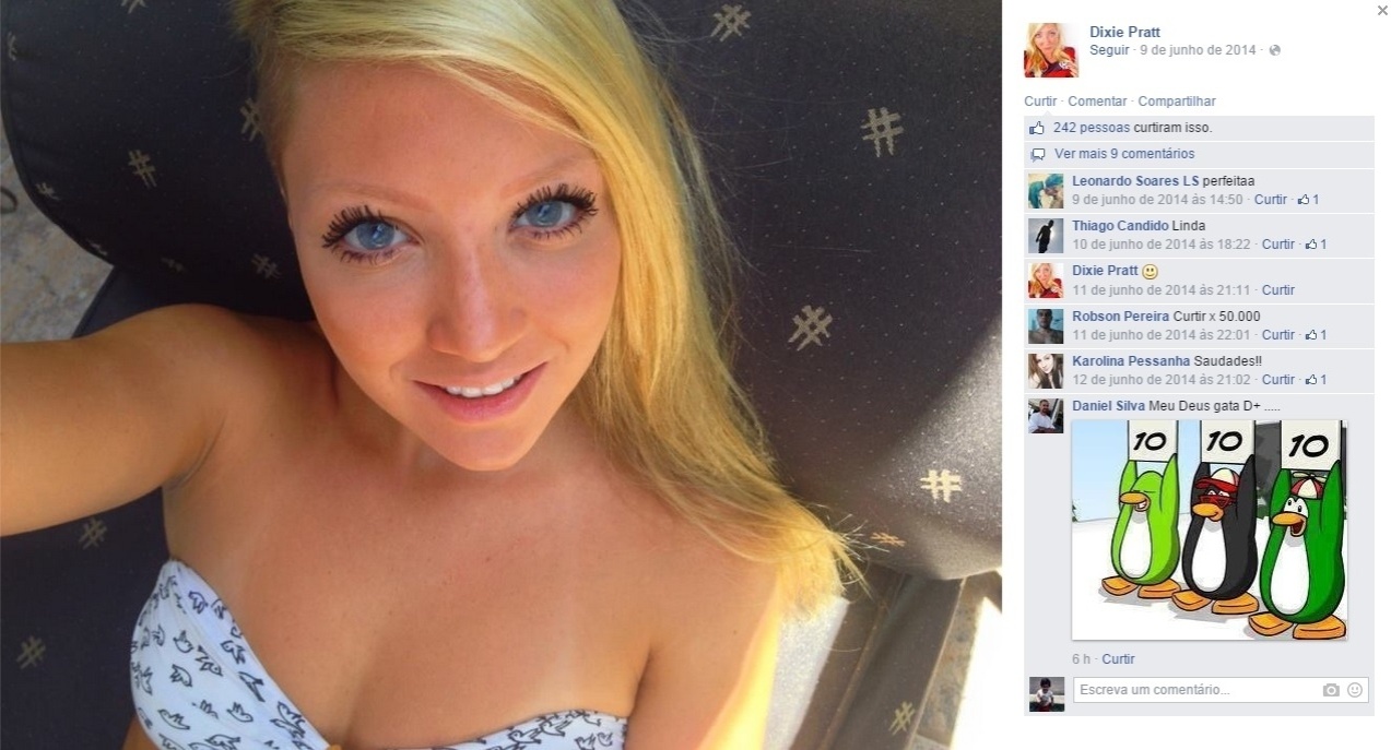 Dixie Pratt é a nova namorada de Romário - Reprodução/Instagram