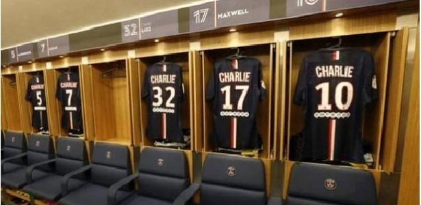 Jogadores do PSG jogarão com o nome "Charlie" atrás das camisas - Reprodução/Twitter