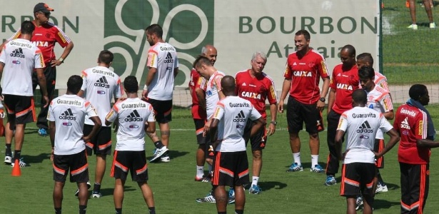 Jogadores do Flamengo durante treinamento no resort de luxo em Atibaia (SP) - Gilvan de Souza/Flamengo
