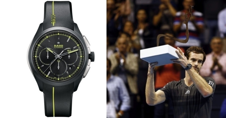 Andy Murray e seu Rado HyperChrome Court Collection de $5 mil (R$13.280) - Divulgação/EFE/Kai Försterling