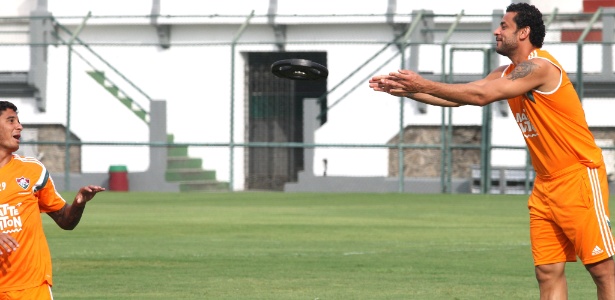 Concorrentes, Fred e Michael participam de treinamento do Fluminense nas Laranjeiras - Nelson Perez/Fluminense FC