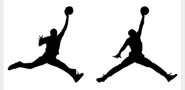 Silhueta ilustração de pessoa jogando basquete, basquete Jumpman