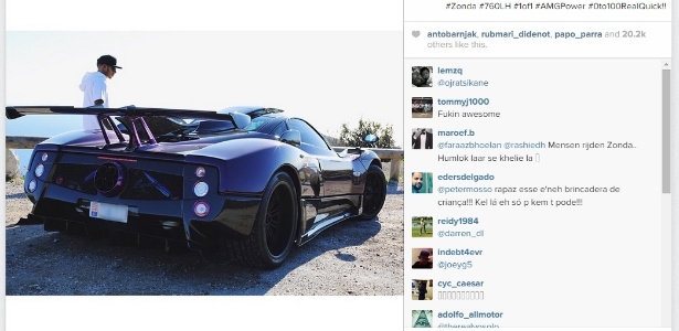 Pagani Zonda 760 LH feito sob encomenda de Lewis Hamilton - Instagram/Reprodução