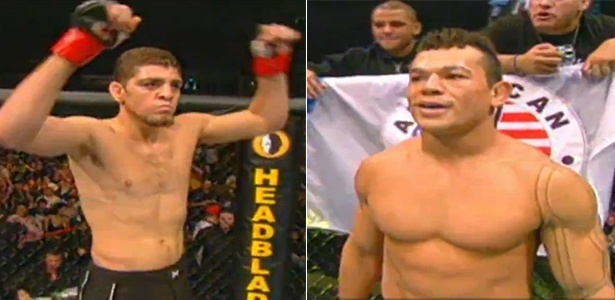 Nick Diaz (e) e Gleison Tibau se enfrentaram no UFC 65, em novembro de 2006 - Reprodução