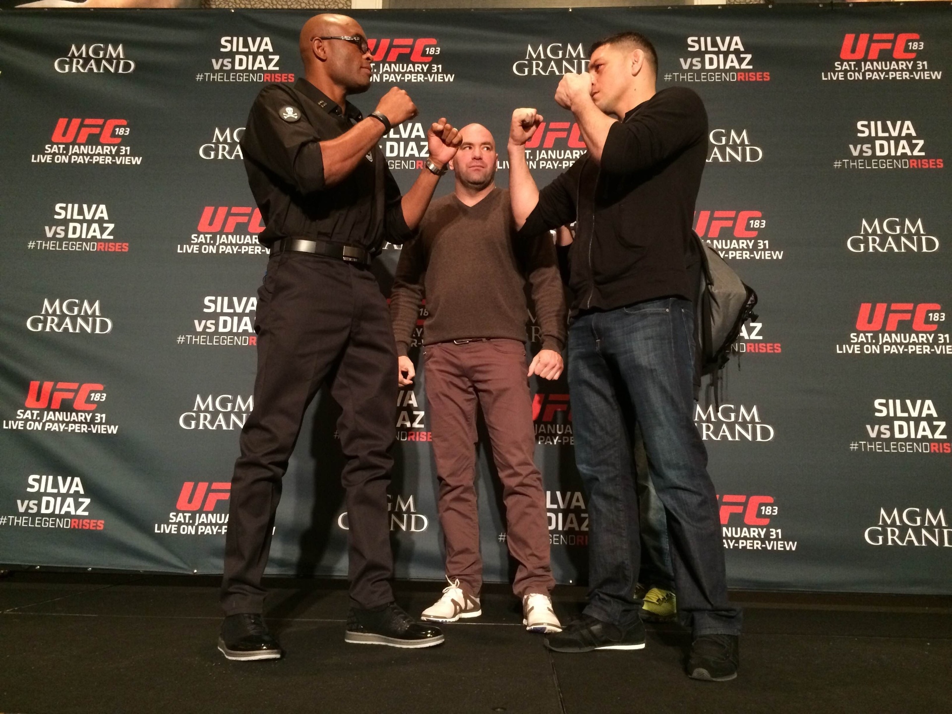 Anderson Silva encara Nick Diaz em evento em Las Vegas - Jorge Corrêa/UOL