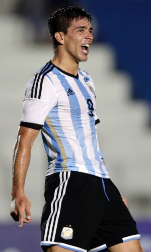Giovanni Simeone comemora gol marcado no Sul-Americano Sub-20 em 2015
