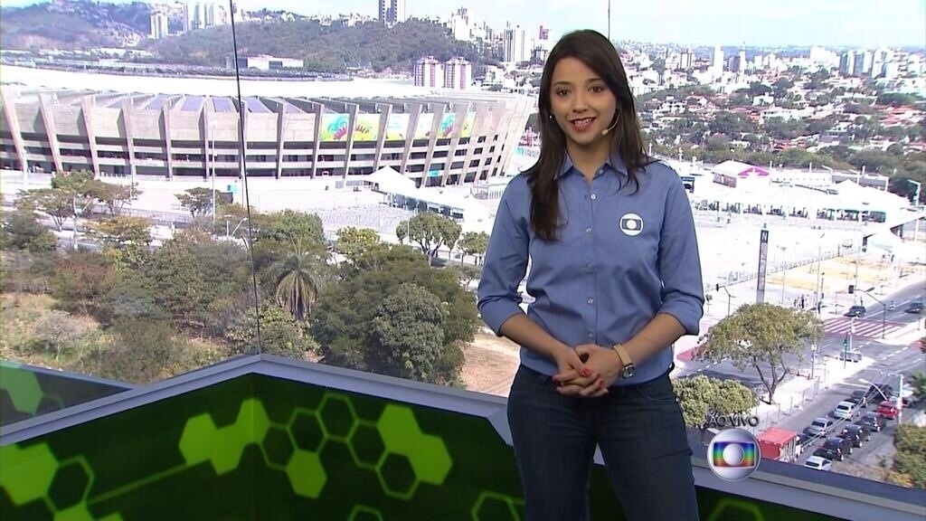 Maíra Lemos fez a cobertura da Copa do Mundo pela TV Globo Minas - Arquivo pessoal