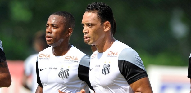 Robinho e Ricardo Oliveira devem formar o ataque titular do Santos contra o Ituano - Divulgação/Santos FC