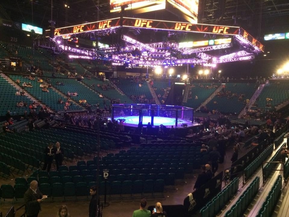 Público começa a encher a MGM Arena, que vai receber o UFC 183 neste sábado (31), com Anderson Silva e Nick Diaz na luta principal - Jorge Corrêa/UOL