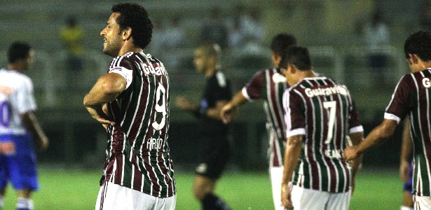 fred vibra com a torcida do Fluminense após marcar diante da Friburguense - Nelson Perez/Fluminense