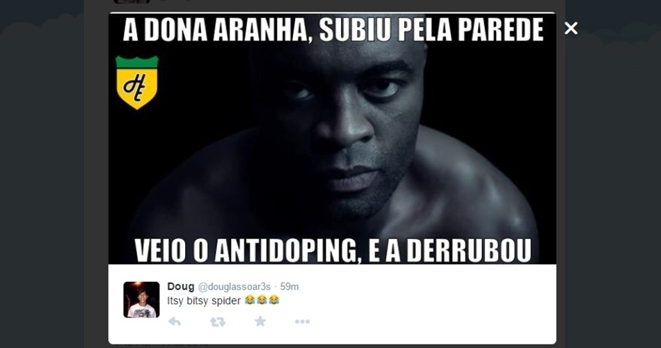 Memes sobre doping de Anderson Silva estouram na internet - Reprodução/Twitter