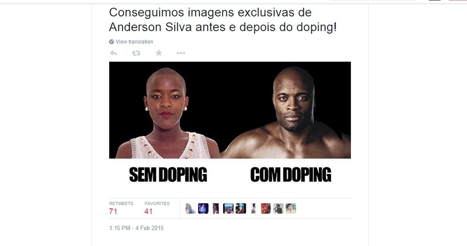 Memes sobre doping de Anderson Silva estouram na internet - Reprodução/Twitter