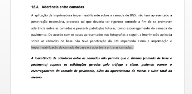 Asfalto do VLT - Reprodução - Reprodução
