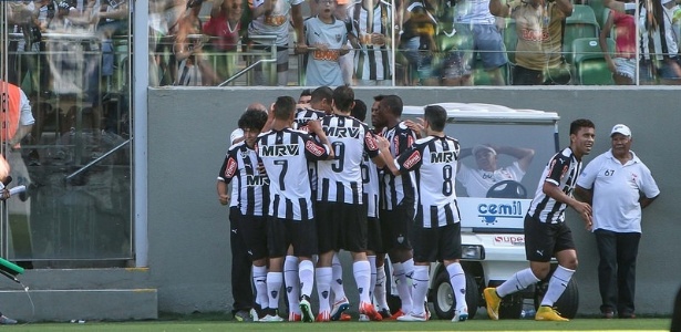 Jogadores do Atlético-MG comemoram mais um gol durante o Campeonato Mineiro - Bruno Cantini/Clube Atlético Mineiro