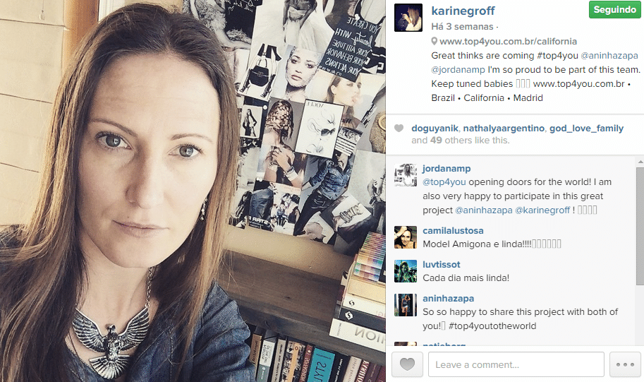 Karine Groff, mulher de Fabrício Werdum, virou estilista após se mudar para os Estados Unidos e cuida do estilo do marido, principalmente em suas aparições na TV como comentarista - Reprodução/Instagram