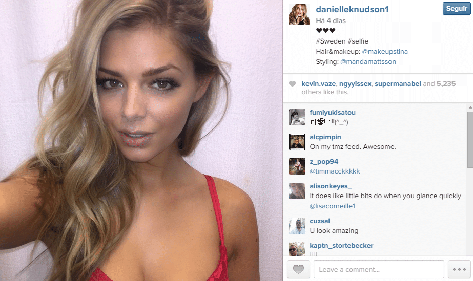 Danielle Knudson, de 25 anos, oficializou seu namoro com Milos Raonic, top 10 do tênis, após algum tempo em que eles tentaram manter o relacionamento de uma forma discreta - Reprodução/Instagram