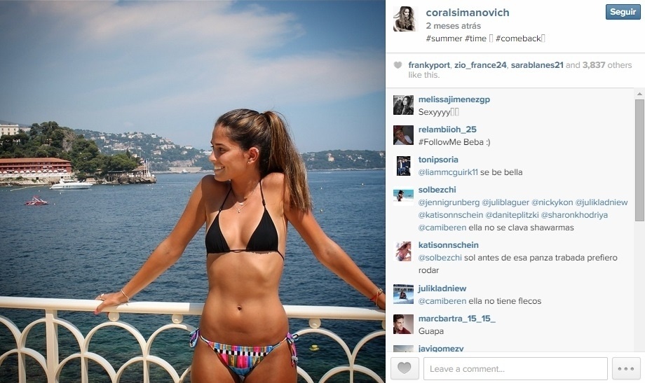 Coral Simanovich, modelo israelense e namorada de Sergi Roberto - Reprodução/Instagram