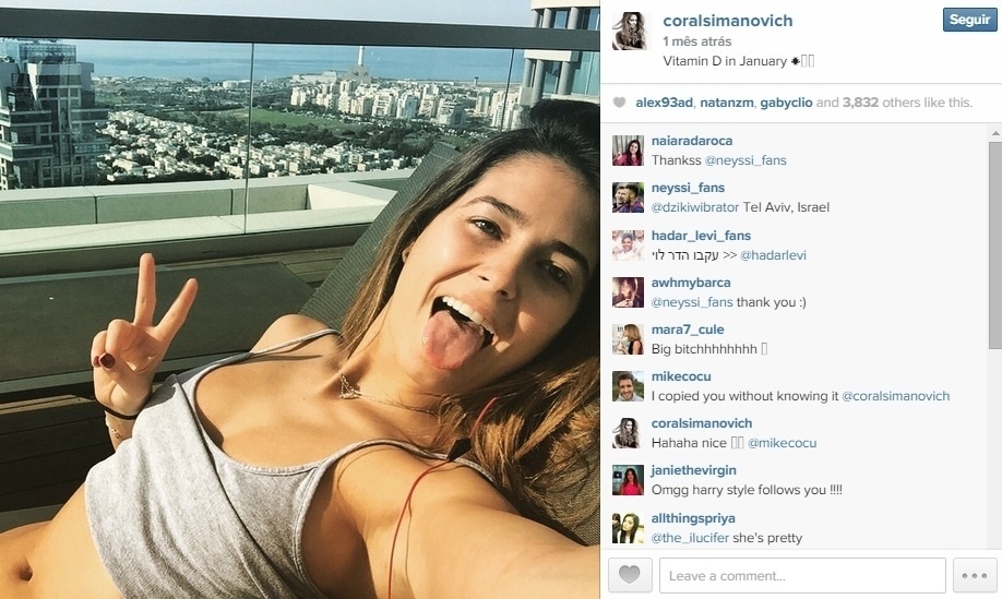 Coral Simanovich, modelo israelense e namorada de Sergi Roberto - Reprodução/Instagram