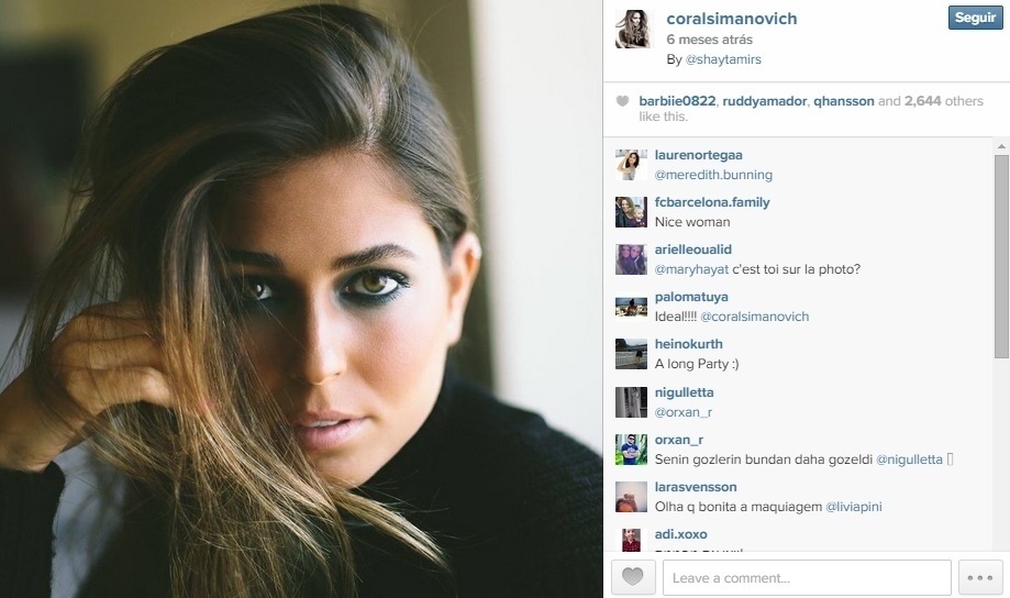 Coral Simanovich, modelo israelense e namorada de Sergi Roberto - Reprodução/Instagram